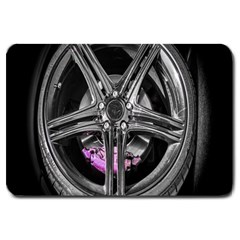 Bord Edge Wheel Tire Black Car Large Doormat  by Nexatart