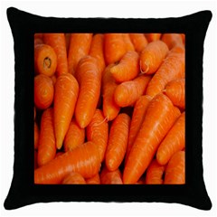 Carrots Vegetables Market Throw Pillow Case (black) by Nexatart