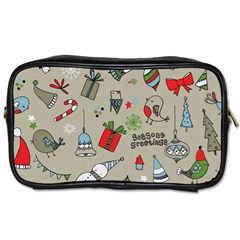 Christmas Xmas Pattern Toiletries Bags by Nexatart