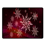 Christmas Snowflake Ice Crystal Fleece Blanket (Small) 50 x40  Blanket Front