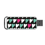  I Love You My Valentine / Our Two Hearts Pattern (black) Portable USB Flash (Two Sides) Back