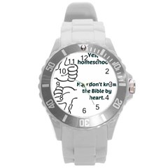 Bible No Round Plastic Sport Watch (l) by athenastemple