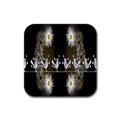 Daisy Bird  Rubber Square Coaster (4 Pack)  by Nexatart