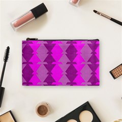 Fabric Textile Design Purple Pink Cosmetic Bag (small)  by Nexatart