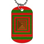 Fabric Texture 3d Geometric Vortex Dog Tag (One Side) Front