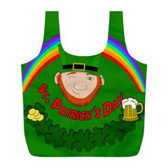 St  Patrick s Day Full Print Recycle Bags (l)  by Valentinaart