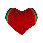 Watermelon Standard 16  Premium Flano Heart Shape Cushions Front