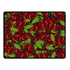 Cherry Pattern Fleece Blanket (small) by Valentinaart