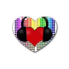 Music Rubber Coaster (heart)  by Valentinaart