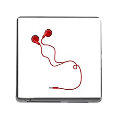 Earphones  Memory Card Reader (square) by Valentinaart