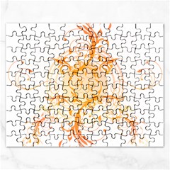 Orange Swirls Rectangular Jigsaw Puzzl by SheGetsCreative