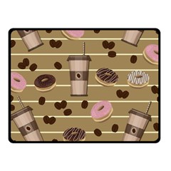 Coffee And Donuts  Fleece Blanket (small) by Valentinaart