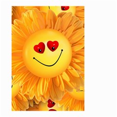 Smiley Joy Heart Love Smile Small Garden Flag (two Sides) by Nexatart