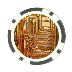 Tuba Valves Pipe Shiny Instrument Music Poker Chip Card Guard by Nexatart