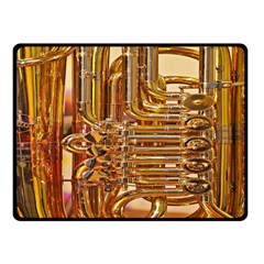 Tuba Valves Pipe Shiny Instrument Music Double Sided Fleece Blanket (small)  by Nexatart