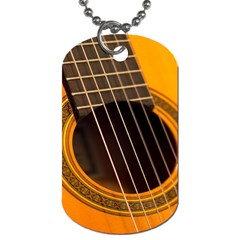 Vintage Guitar Acustic Dog Tag (one Side) by Nexatart