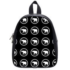 Elephant Wallpaper Pattern School Bags (small)  by Amaryn4rt