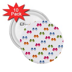 Pattern Birds Cute Design Nature 2 25  Buttons (10 Pack)  by Amaryn4rt