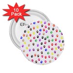 Paw Prints Background 2.25  Buttons (10 pack)  Front