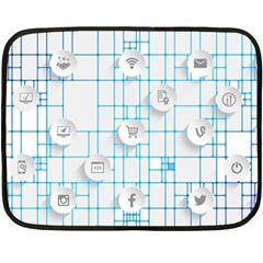 Icon Media Social Network Double Sided Fleece Blanket (mini)  by Amaryn4rt