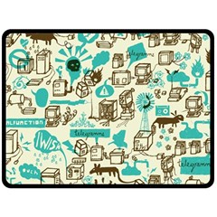 Telegramme Fleece Blanket (large)  by Amaryn4rt