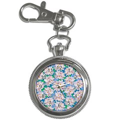 Plumeria Bouquet Exotic Summer Pattern  Key Chain Watches by BluedarkArt