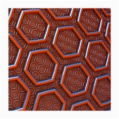 3d Abstract Patterns Hexagons Honeycomb Medium Glasses Cloth (2-side) by Amaryn4rt