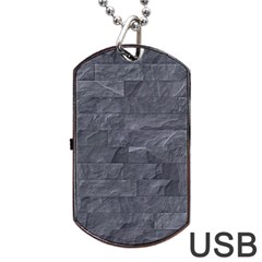 Excellent Seamless Slate Stone Floor Texture Dog Tag Usb Flash (one Side) by Amaryn4rt