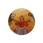 Gold Jesus Rubber Coaster (Round)  Front