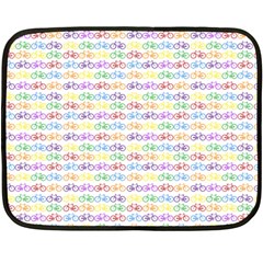 Bicycles Double Sided Fleece Blanket (mini)  by boho