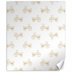 Retro Bicycles Motif Vintage Pattern Canvas 8  X 10  by dflcprints