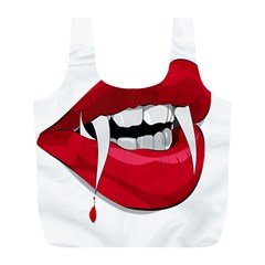 Mouth Jaw Teeth Vampire Blood Full Print Recycle Bags (l)  by Simbadda