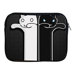 Texture Cats Black White Apple Ipad 2/3/4 Zipper Cases by Simbadda