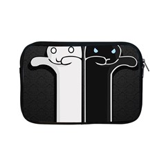 Texture Cats Black White Apple Ipad Mini Zipper Cases by Simbadda