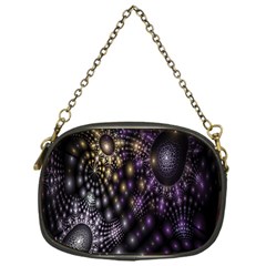 Fractal Patterns Dark Circles Chain Purses (one Side)  by Simbadda