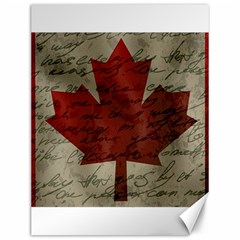 Canada Flag Canvas 12  X 16   by Valentinaart