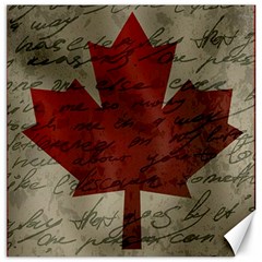 Canada Flag Canvas 16  X 16   by Valentinaart