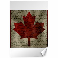 Canada Flag Canvas 24  X 36  by Valentinaart