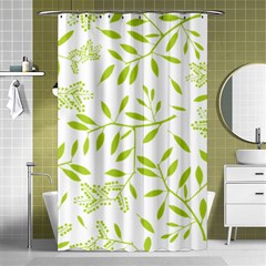 Leaves Pattern Seamless Shower Curtain 48  X 72  (small)  by Simbadda