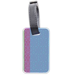 Fine Line Pattern Background Vector Luggage Tags (two Sides) by Simbadda