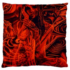 Red Girl Standard Flano Cushion Case (one Side) by Valentinaart