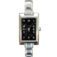 Black Bulldog Rectangle Italian Charm Watch by Valentinaart