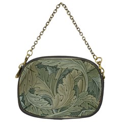 Vintage Background Green Leaves Chain Purses (one Side)  by Simbadda