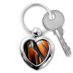 Fractal Structure Mathematics Key Chains (heart)  by Simbadda