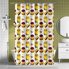 Hamburger And Fries Shower Curtain 48  X 72  (small)  by Simbadda