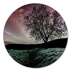 Sky Landscape Nature Clouds Magnet 5  (round) by Simbadda