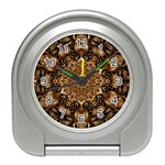 3d Fractal Art Travel Alarm Clocks Front