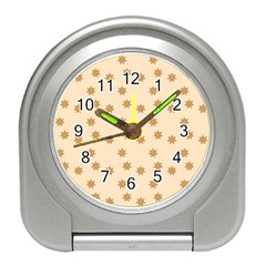 Pattern Gingerbread Star Travel Alarm Clocks by Simbadda