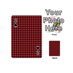 Red Plaid Playing Cards 54 (mini)  by PhotoNOLA