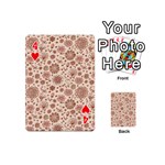 Retro Sketchy Floral Patterns Playing Cards 54 (Mini)  Front - Heart4